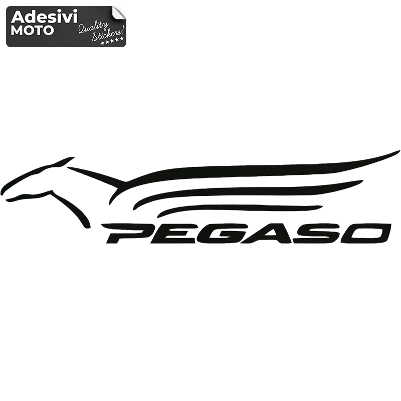 Adesivo Logo Pegaso + "Pegaso" Casco-Fiancate-Codone-Serbatoio