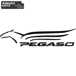 Logo Pegaso + "Pegaso" Sticker Helmet-Sides-Tail-Fuel Tank