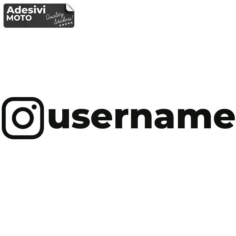 Adesivo Instagram Personalizzato senza Chiocciola Serbatoio-Fiancate-Parafango-Casco-Fiancate