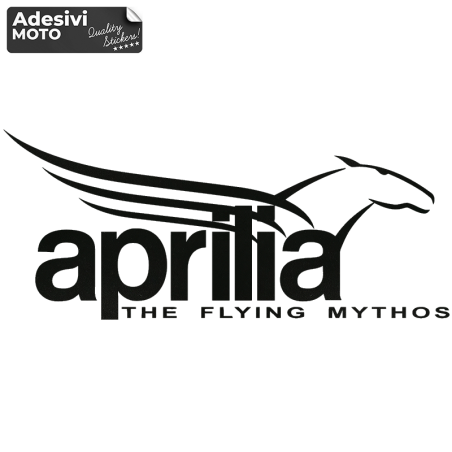 Adesivo Logo Pegaso + "Aprilia the Flying Mythos" Casco-Fiancate-Codone-Serbatoio