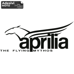 Autocollant Logo Pegaso + "Aprilia the Flying Mythos" Type 2 Casque-Côtés-Queue-Réservoir