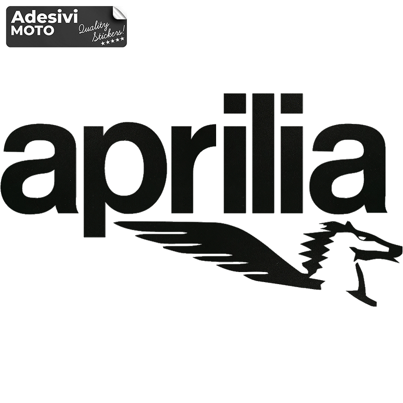 Adesivo "Aprilia" + Logo Pegaso Casco-Fiancate-Codone-Serbatoio