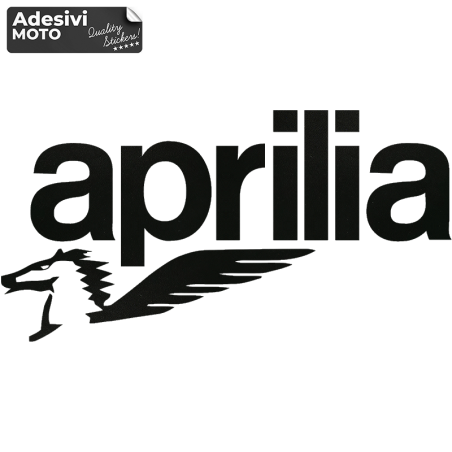"Aprilia" + Pegaso Logo Sticker Type 2 Helmet-Sides-Tail-Fuel Tank