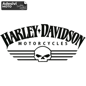 Adesivo Harley Davidson Motorcycles Skull Tipo 4 Serbatoio-Parafango-Casco  - Adesivi Moto
