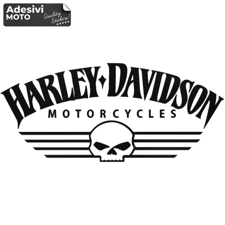 "Harley Davidson Motorcycles" Skull Type 4 Sticker Fuel Tank-Fender-Helmet