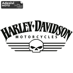 Autocollant "Harley Davidson Motorcycles" Skull Type 4 Réservoir-Aile-Casque