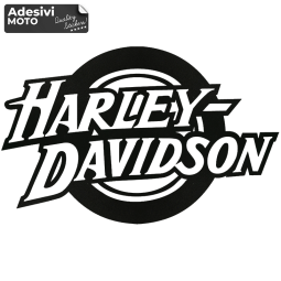 "Harley Davidson" Sticker with Circle Fender-Fuel Tank-Helmet-Tail-Suitcases