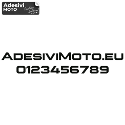 Adesivo Testo e Numeri Personalizzati per Moto-Casco-Serbatoio-Tuning-Auto Tipo 3