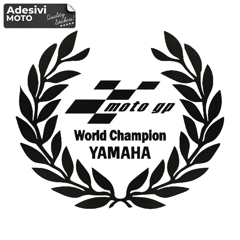 Adesivo "MotoGP World Champion Yamaha" Serbatoio-Casco-Vasca-Codone-Parafango-Fiancate