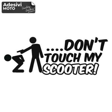 "Don't Touch My Scooter" Sticker with Gun Sticker Scooter-Helmet-Tuning-Car