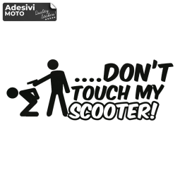 Adesivo "Don't Touch My Scooter" con Pistola Motorino-Scooter-Casco-Tuning-Auto