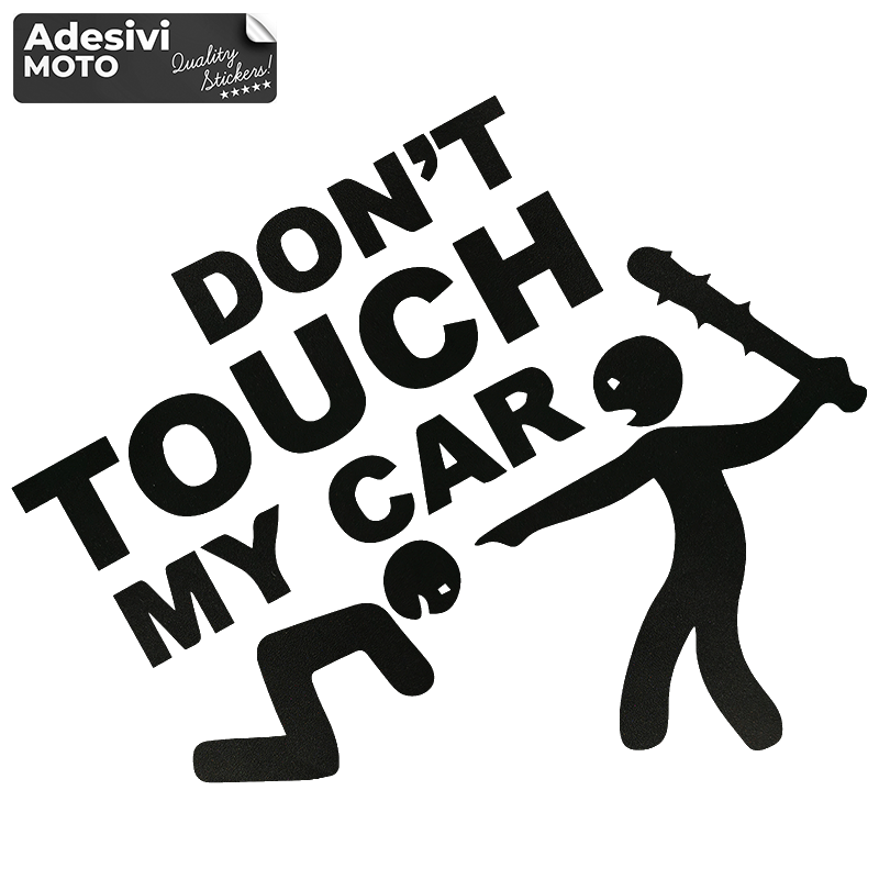 "Don't Touch My Car" Sticker with Barbed Club Tuning-Car