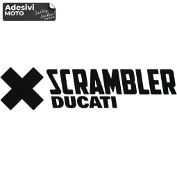 Adesivo "Scrambler Ducati X" Tipo 3 Serbatoio-Fiancate-Vasca-Codone-Casco