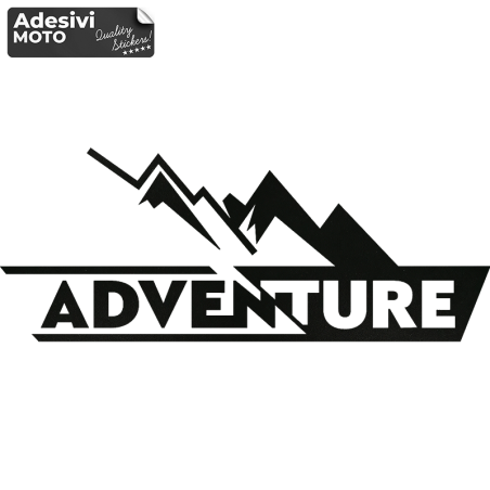 "Adventure" + Mountains Sticker Off-Road-Hood-Doors-Sides-Cars