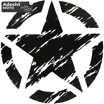 Adesivi STELLA MILITARE US ARMY effetto consumato per montante