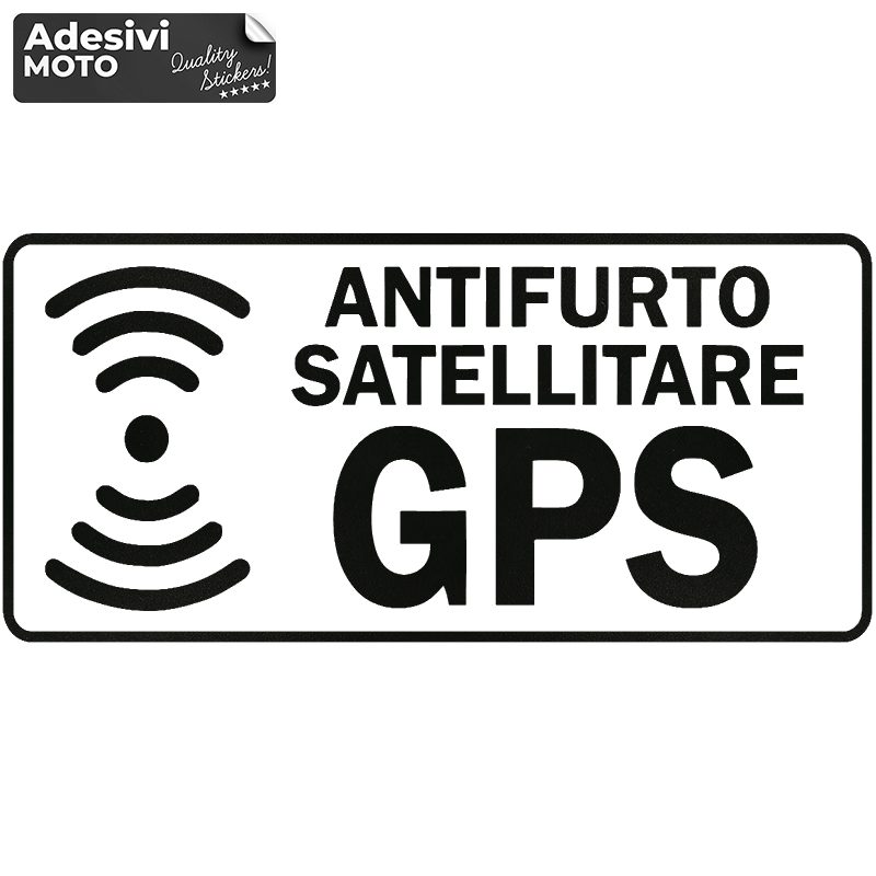 Adesivo "Antifurto Satellitare GPS" Serbatoio-Casco-Motorino-Tuning-Auto