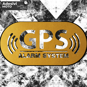 Autocollant "GPS Alarm System" Réservoir-Casque-Scooter-Réglage-Voiture