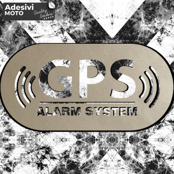 Autocollant "GPS Alarm System" Réservoir-Casque-Scooter-Réglage-Voiture