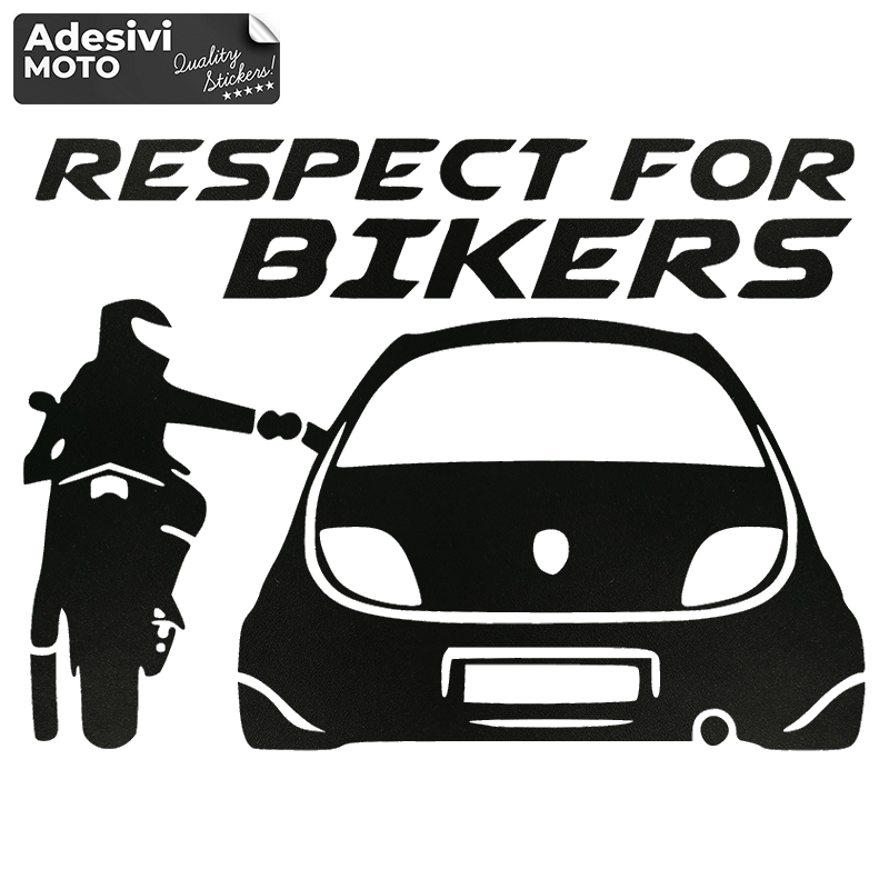 Adesivo "Respect For Bikers" + Ford Ka Serbatoio-Casco-Motorino-Tuning-Auto