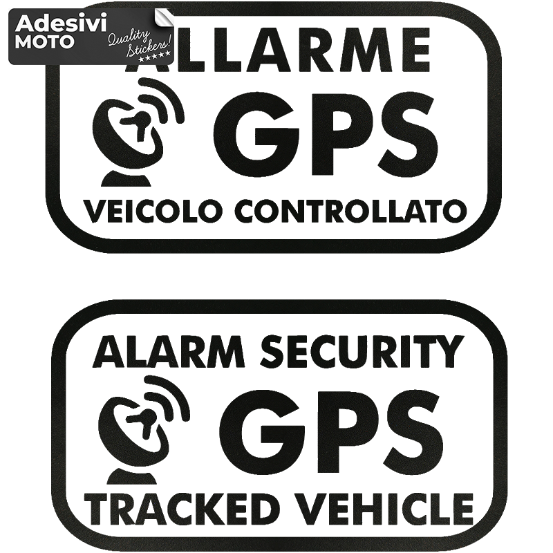 "Alarm Security GPS Tracked Vehicle" Sticker Fuel Tank-Helmet-Scooter-Tuning-Car