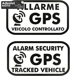 Adesivo "Allarme GPS Veicolo Controllato" Serbatoio-Casco-Motorino-Tuning-Auto