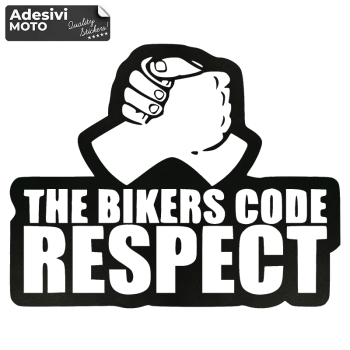 Adesivo "The Bikers Code Respect" Serbatoio-Casco-Motorino-Tuning-Auto