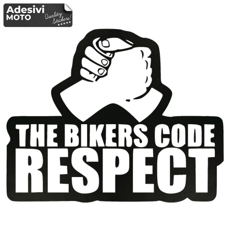 Autocollant "The Bikers Code Respect" Réservoir-Casque-Scooter-Réglage-Voiture