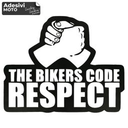 Adesivo "The Bikers Code Respect" Serbatoio-Casco-Motorino-Tuning-Auto