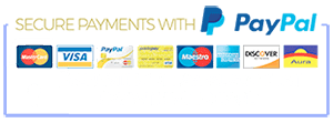 Secure payments by Credit Card and PayPal, always protected with SSL Certificate
